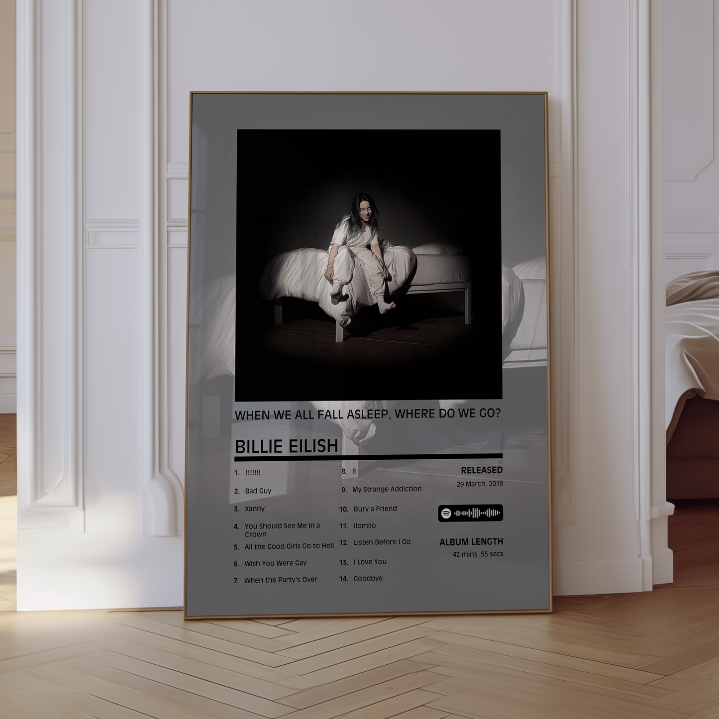 Billie Eilish "When We All Fall Asleep, Where Do We Go?" Poster Print Wall Art Poster