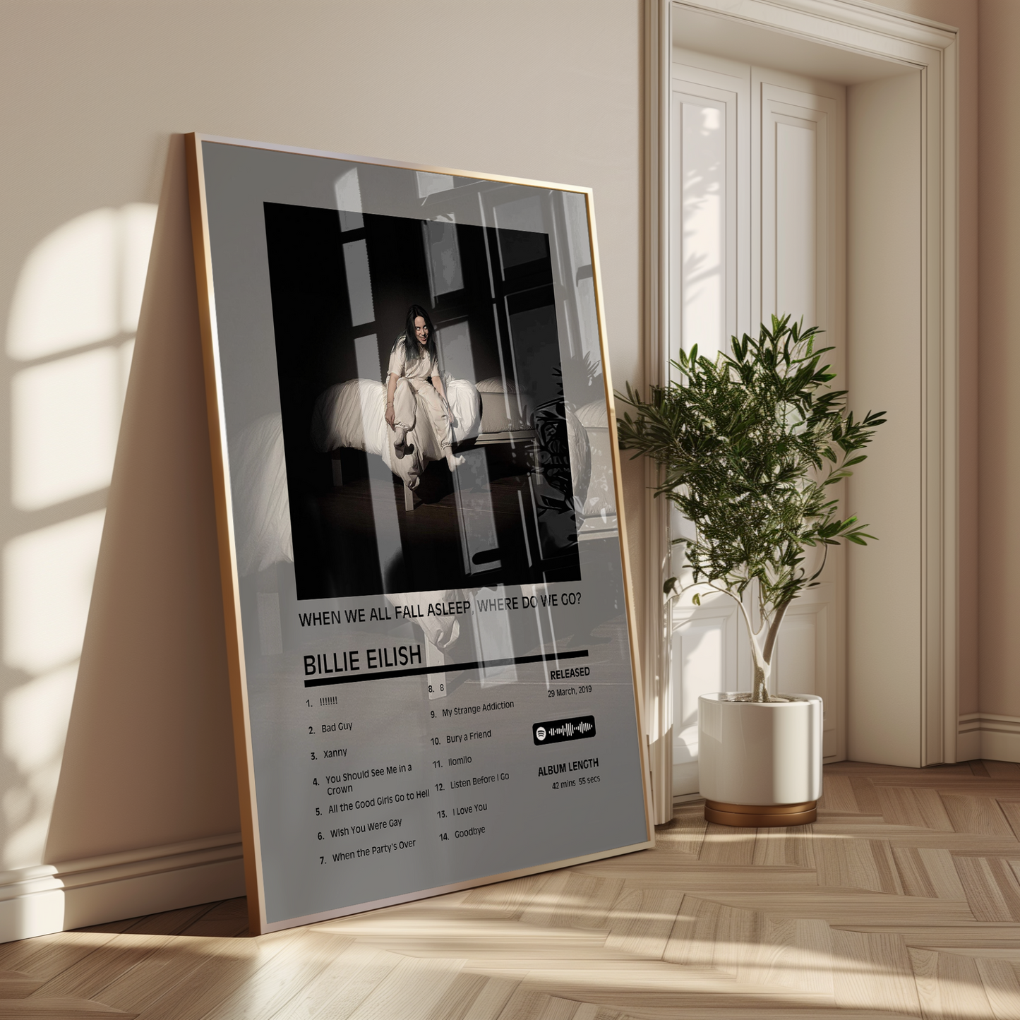 Billie Eilish "When We All Fall Asleep, Where Do We Go?" Poster Print Wall Art Poster