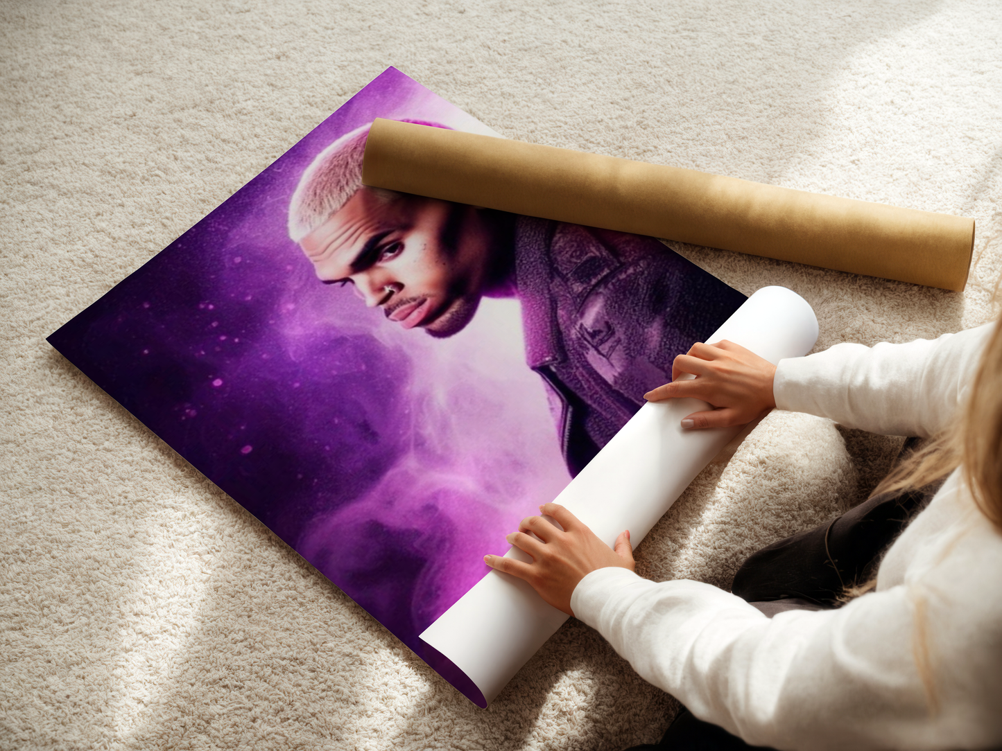 Chris Brown "Smoke" Poster Print Wall Art Poster