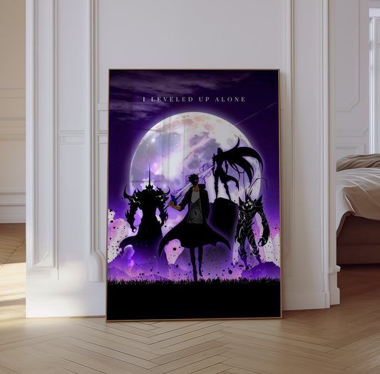 Solo Leveling "I Leveled Up Alone" Poster Print Wall Art Poster
