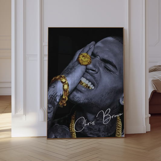 Chris Brown "Gold" Poster Print Wall Art Poster