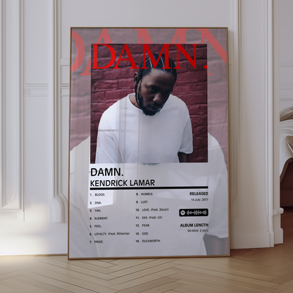 Kendrick Lamar "Damn" Poster Print Wall Art Poster