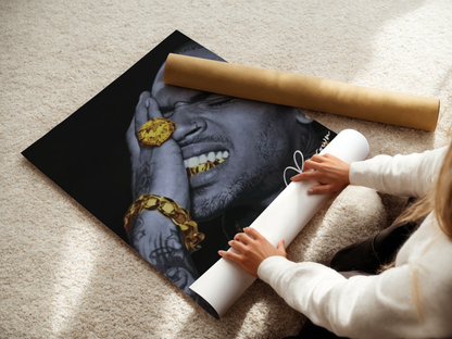 Chris Brown "Gold" Poster Print Wall Art Poster