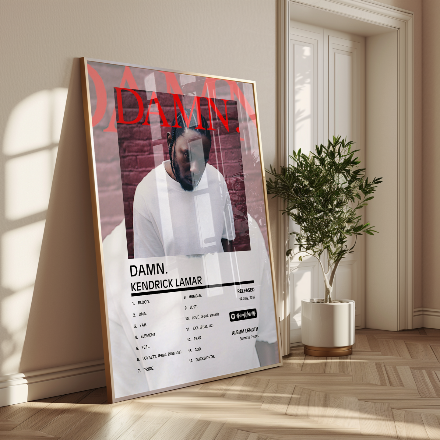 Kendrick Lamar "Damn" Poster Print Wall Art Poster